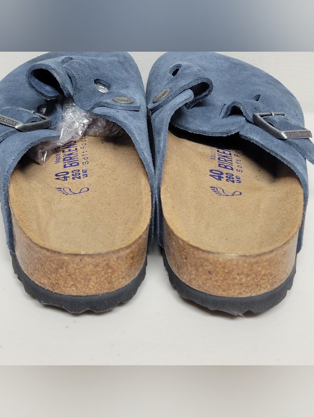 Birkenstock Boston Suede Soft Footbed Clogs Size 40-L9-M7. - Picture 10 of 11